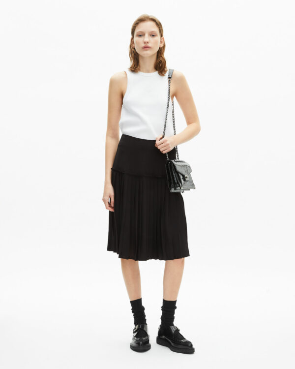 JUPE MIDI PLISSEE