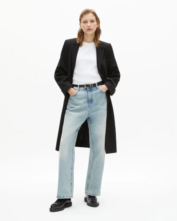 MANTEAU MI LONG AVEC DETAILS SURPIQURE