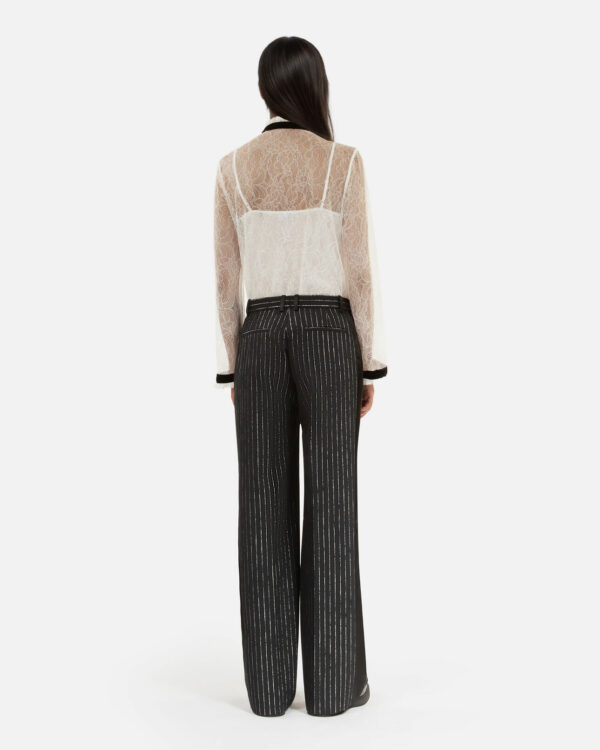 PANTALON LARGE DETAIL BANDE SATIN - Imagen 3