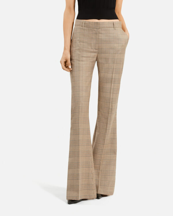Prince of Wales wool flare pants - Imagen 2