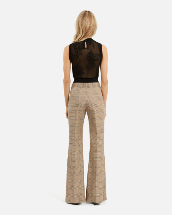Prince of Wales wool flare pants - Imagen 3