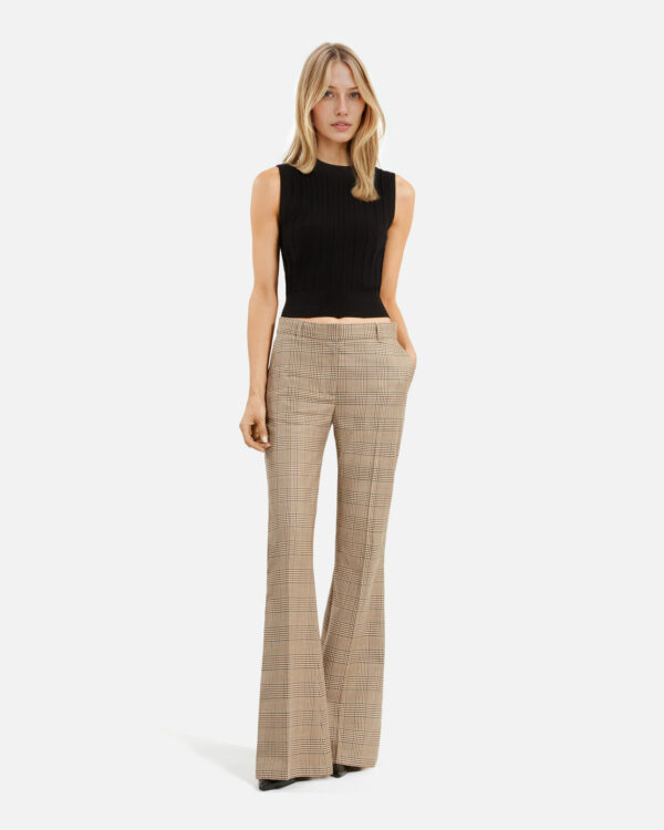 Prince of Wales wool flare pants - Imagen 4