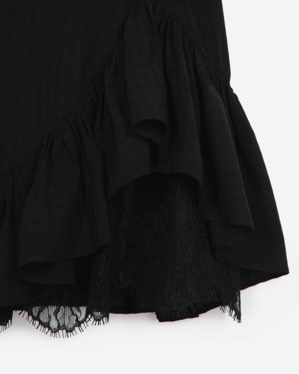 ROBE COURTE A BRETELLE A DENTELLE - Imagen 5