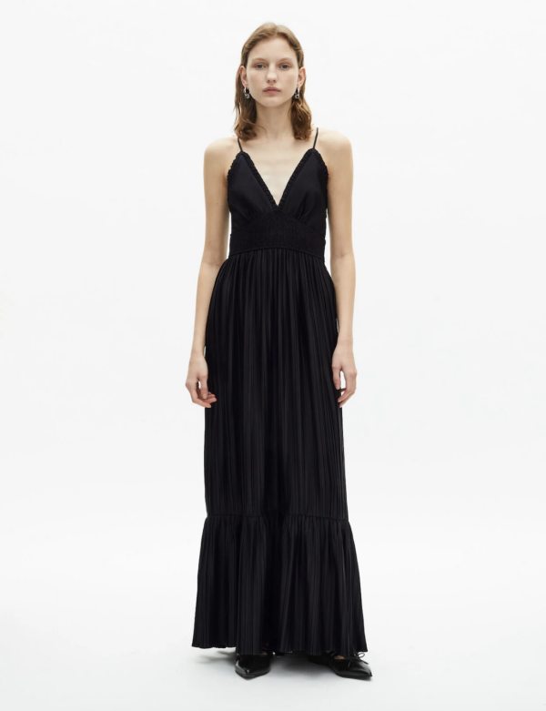 ROBE PLISSEE A LACAGE
