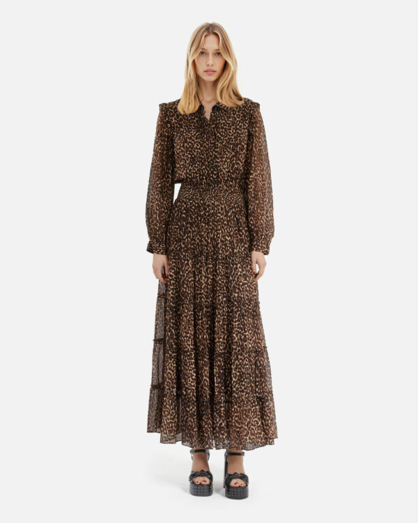 ROBE MANCHE COURTE A VOLANT - Imagen 5