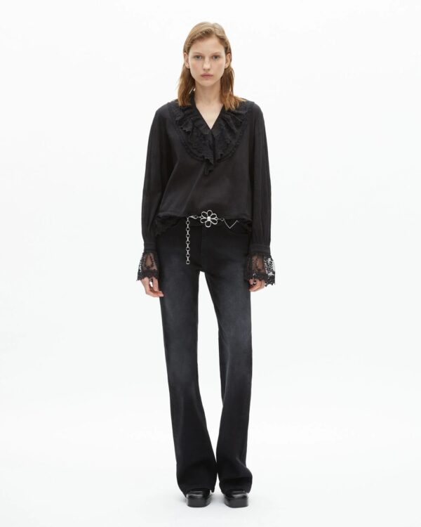 Blouse with black guipure - Imagen 2