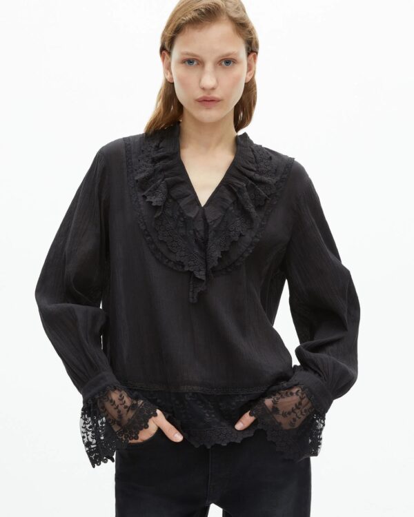 Blouse with black guipure - Imagen 5