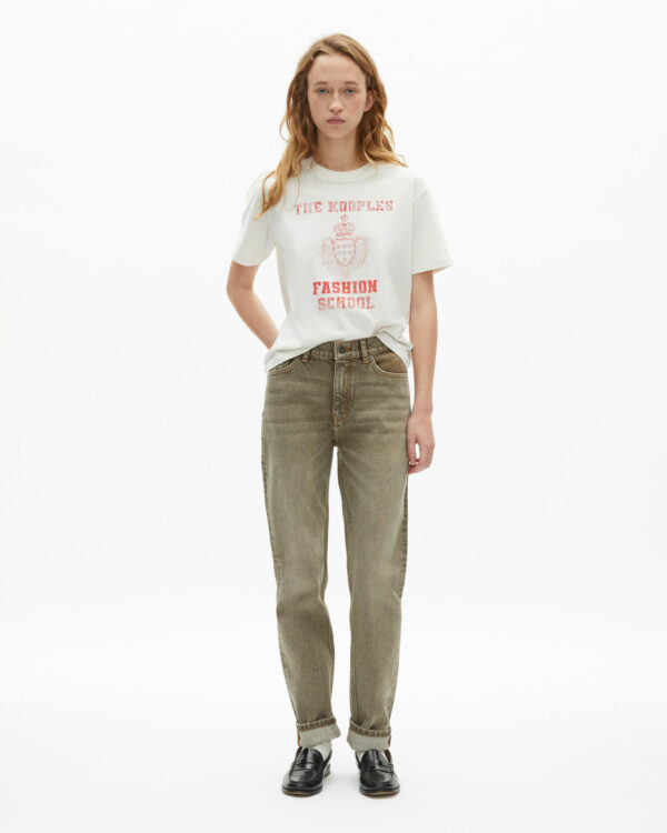 T-SHIRT MANCHES COURTES AVEC PRINT DEVANT