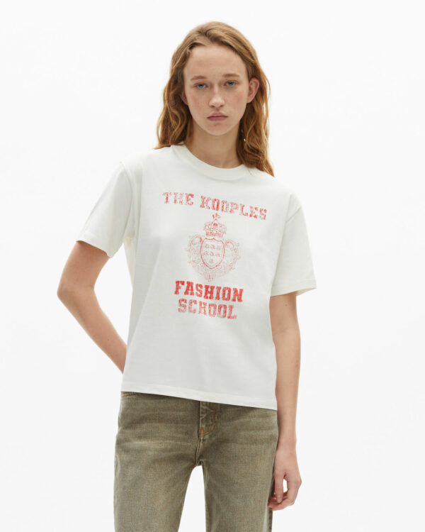 T-SHIRT MANCHES COURTES AVEC PRINT DEVANT - Imagen 2