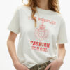 T-SHIRT MANCHES COURTES AVEC PRINT DEVANT - Imagen 4