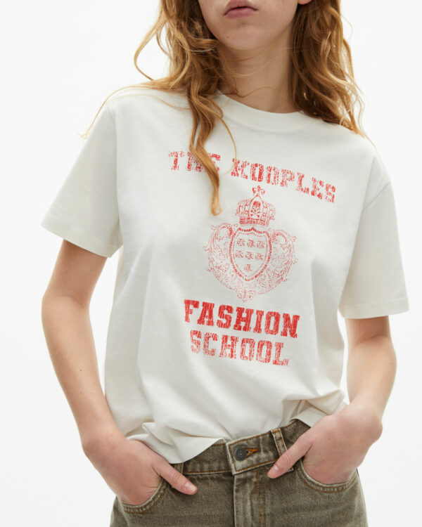 T-SHIRT MANCHES COURTES AVEC PRINT DEVANT - Imagen 4