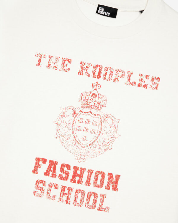T-SHIRT MANCHES COURTES AVEC PRINT DEVANT - Imagen 5