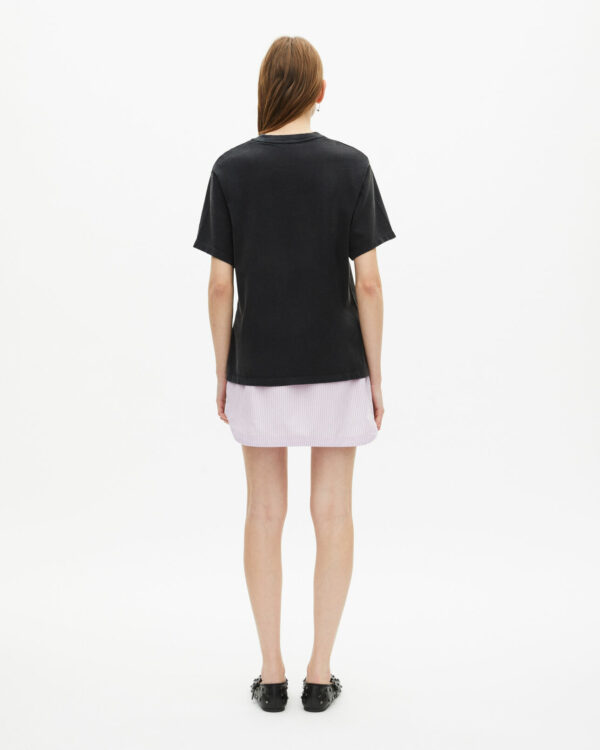 T-shirt with faded black rhinestone screen print - Imagen 3