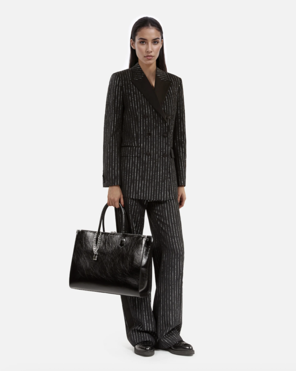 VESTE DE SMOKING AMPLE REVERS SATIN - Imagen 3