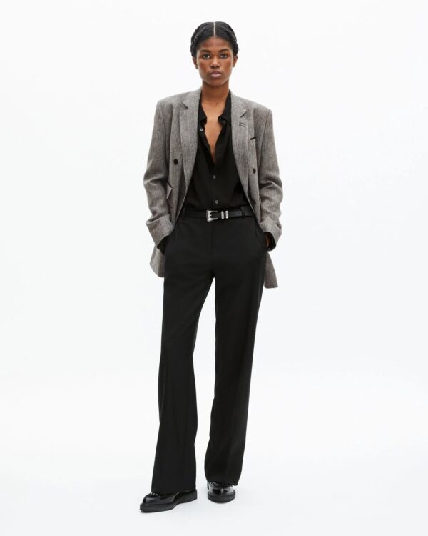 Grey wool and linen tailored jacket