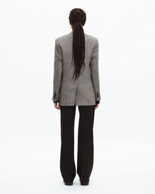 Grey wool and linen tailored jacket - Imagen 2