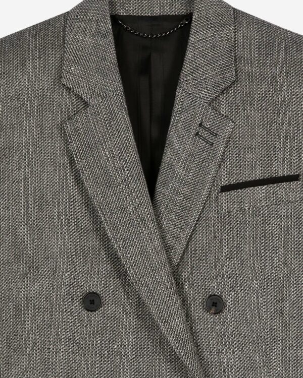 Grey wool and linen tailored jacket - Imagen 5