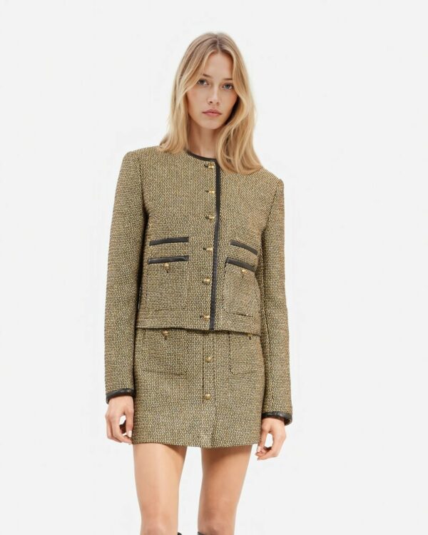 Short black and gold jacket - Imagen 2