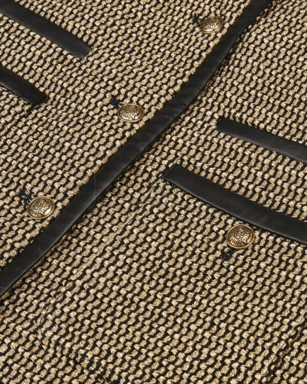 Short black and gold jacket - Imagen 4
