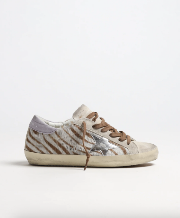 SUPER-STAR ZEBRA HORSY UPPER SUEDE TOE AND HEEL LAMINATED STAR