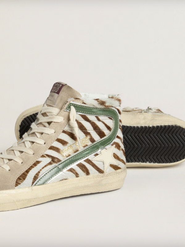 SLIDE CLASSIC HORSY UPPER SUEDE TOE AND TONGUE LEATHER STAR AND WAVE - Imagen 3