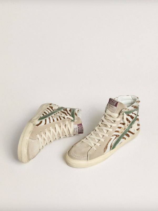 SLIDE CLASSIC HORSY UPPER SUEDE TOE AND TONGUE LEATHER STAR AND WAVE - Imagen 4