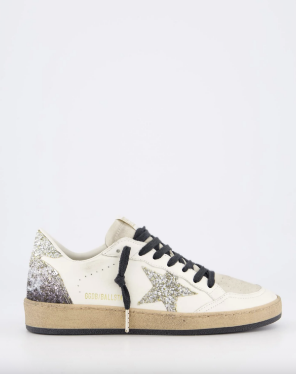 BALLSTAR LEATHER UPPER SUEDE TONGUE GLITTER STAR SPUR AND HEEL