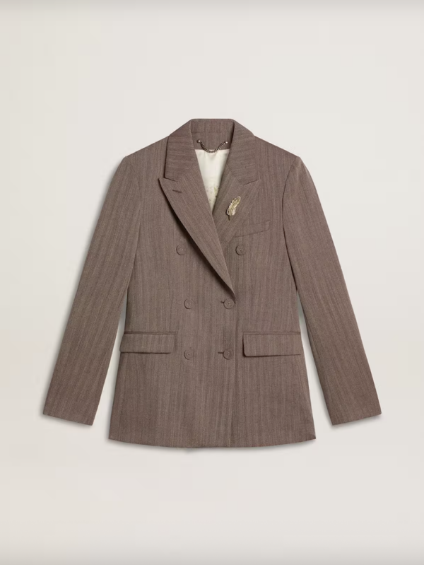 JOURNEY W'S DOUBLE BREASTED BLAZER MICRO CHEVRON - Imagen 4