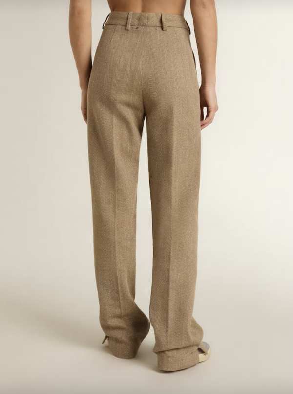 PANT MELISSA WIDE HARRINGBONE WOOL - Imagen 3