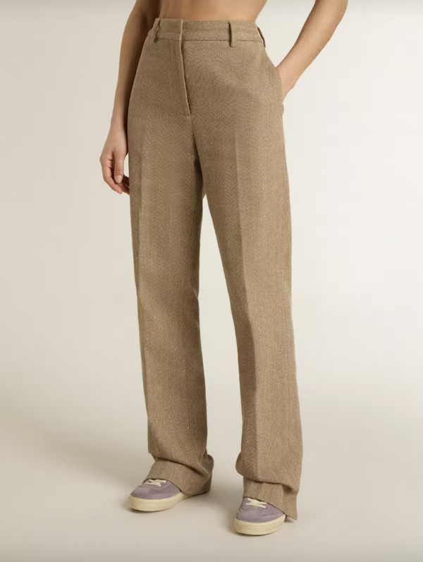 PANT MELISSA WIDE HARRINGBONE WOOL - Imagen 2
