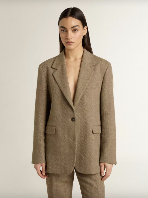 JACKET WIDE HARRINGBONE WOOL - Imagen 2