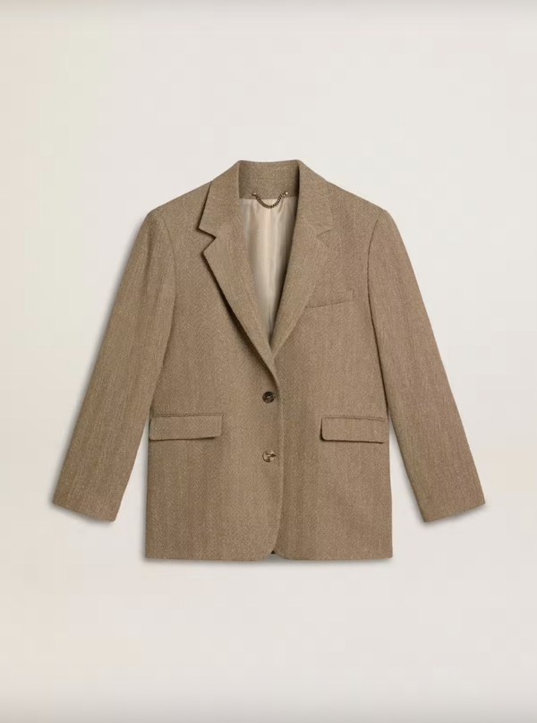 JACKET WIDE HARRINGBONE WOOL - Imagen 4