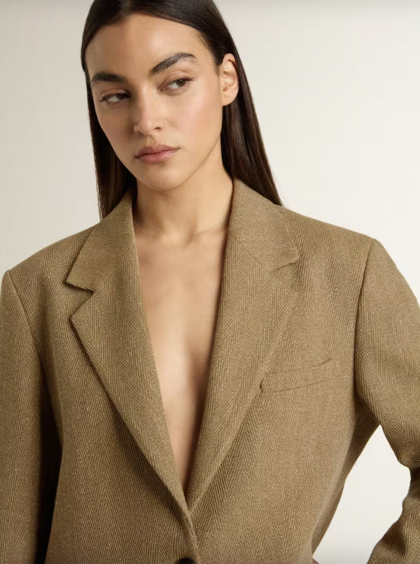 JACKET WIDE HARRINGBONE WOOL - Imagen 3