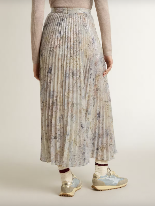 JOURNEY W'S PLISSE' SKIRT ORA  ALL-OVER SEQUINS OVER PRINTED - Imagen 2
