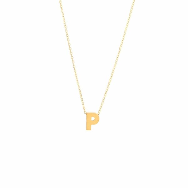 Cadena con letra oro P